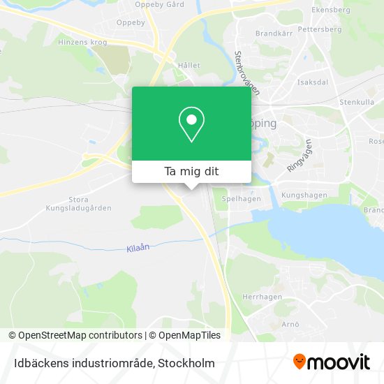 Idbäckens industriområde karta