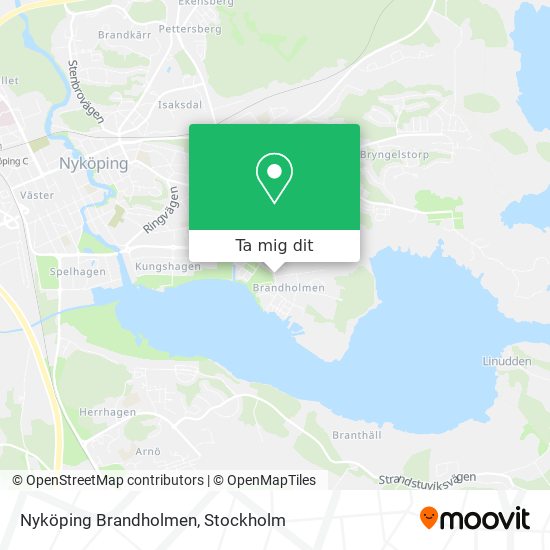 Nyköping Brandholmen karta