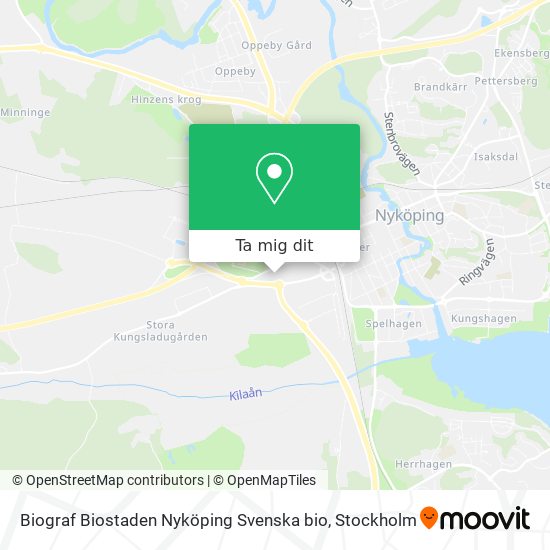 Biograf Biostaden Nyköping Svenska bio karta