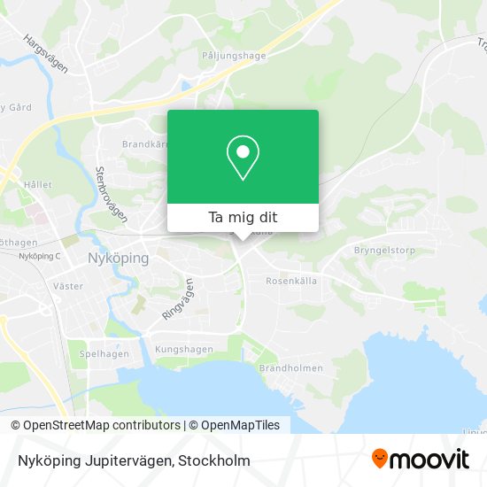 Nyköping Jupitervägen karta