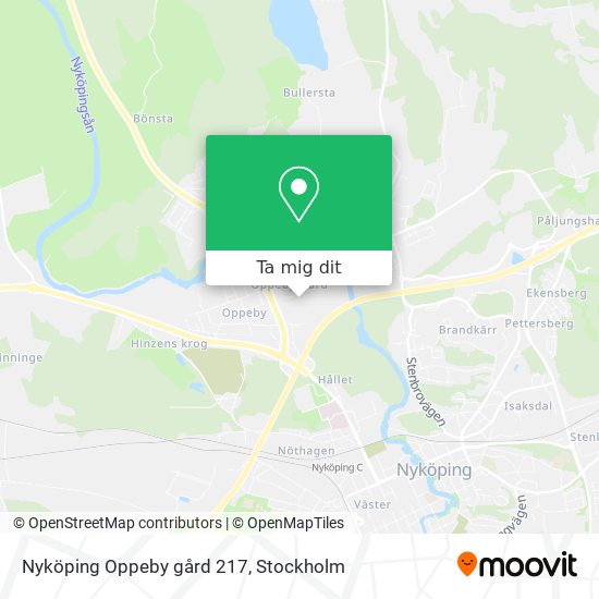 Nyköping Oppeby gård 217 karta