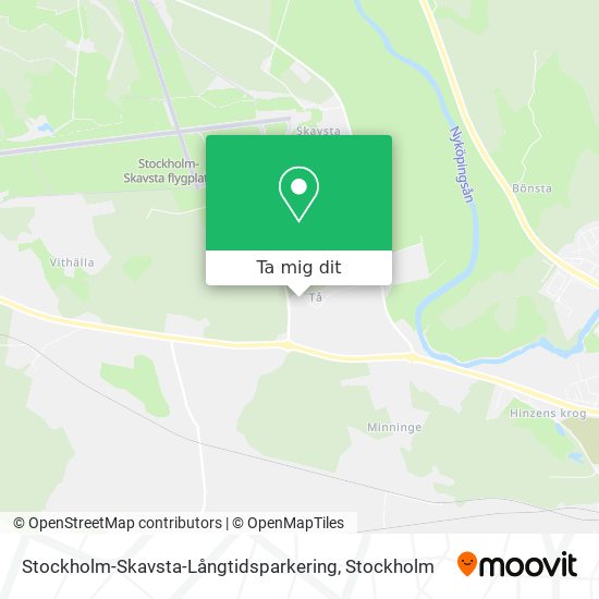 Stockholm-Skavsta-Långtidsparkering karta