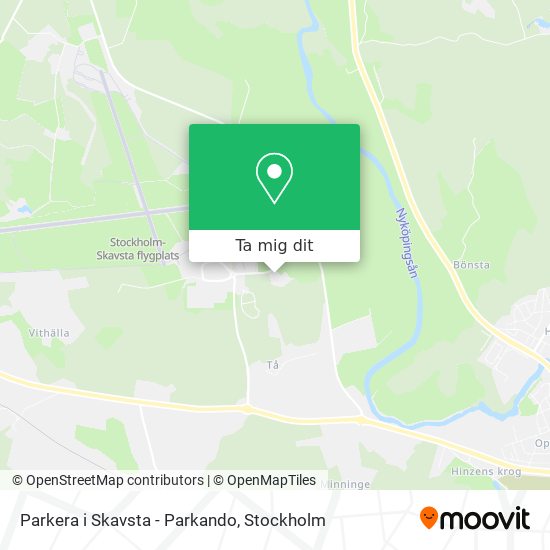 Parkera i Skavsta - Parkando karta