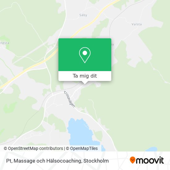 Pt, Massage och Hälsocoaching karta