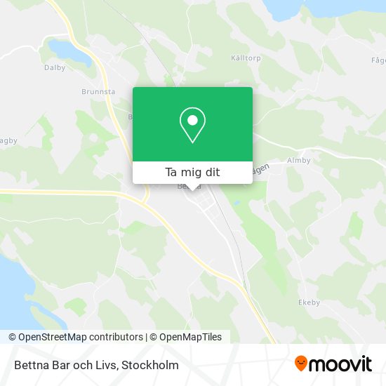 Bettna Bar och Livs karta