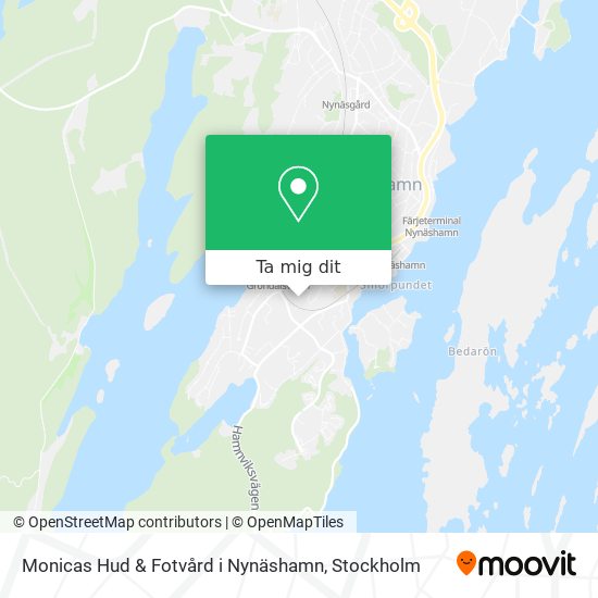 Monicas Hud & Fotvård i Nynäshamn karta