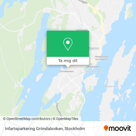 Infartsparkering Gröndalsviken karta