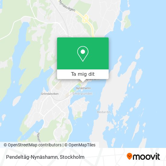 Pendeltåg-Nynäshamn karta