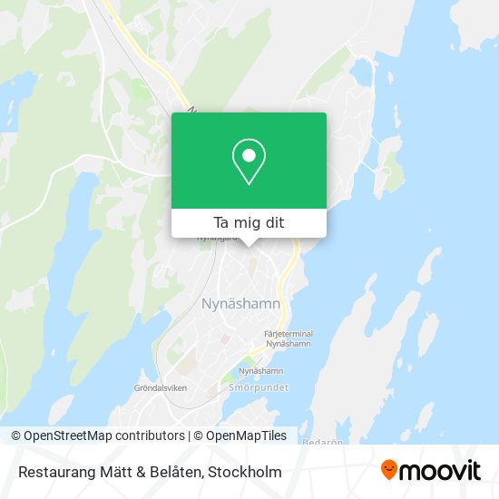 Restaurang Mätt & Belåten karta