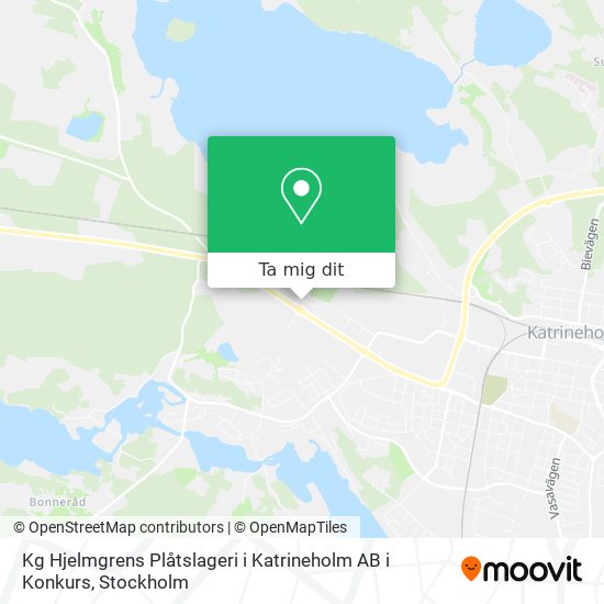 Kg Hjelmgrens Plåtslageri i Katrineholm AB i Konkurs karta