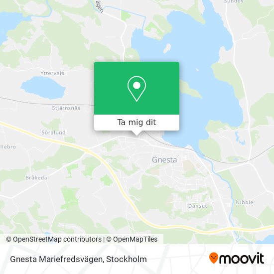 Gnesta Mariefredsvägen karta
