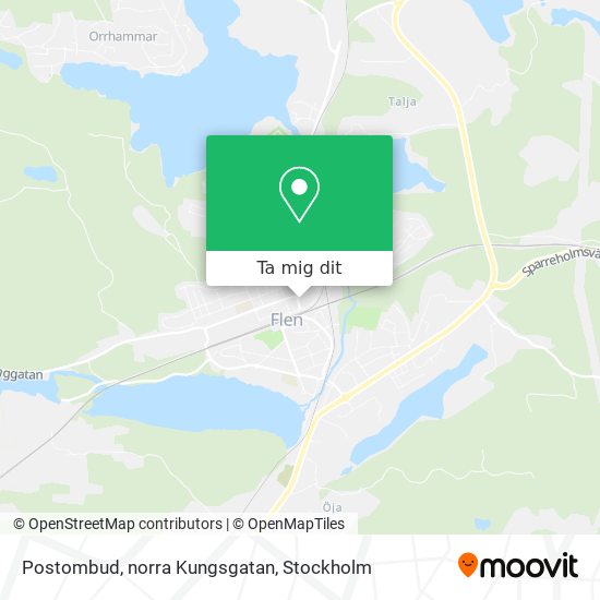 Postombud, norra Kungsgatan karta