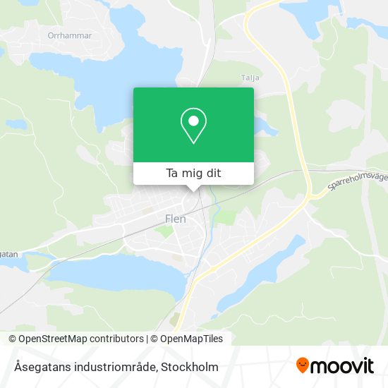 Åsegatans industriområde karta