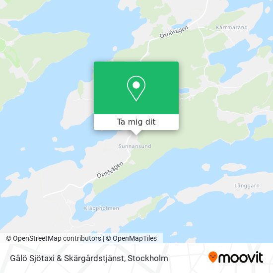 Gålö Sjötaxi & Skärgårdstjänst karta