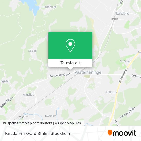 Knåda Friskvård Sthlm karta