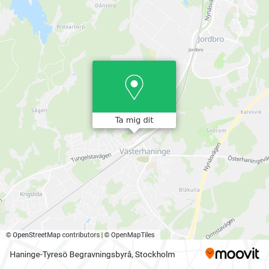 Haninge-Tyresö Begravningsbyrå karta