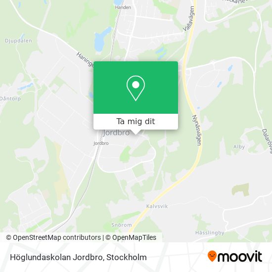 Höglundaskolan Jordbro karta