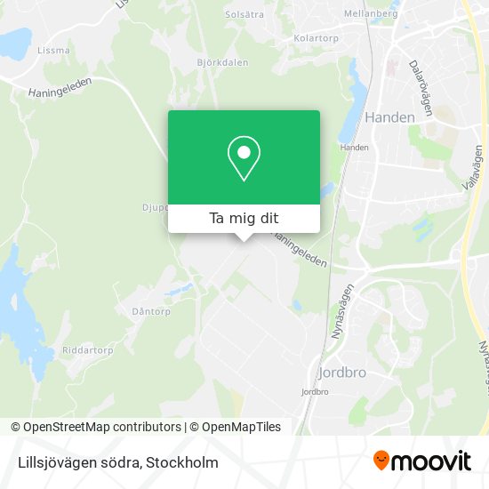 Lillsjövägen södra karta