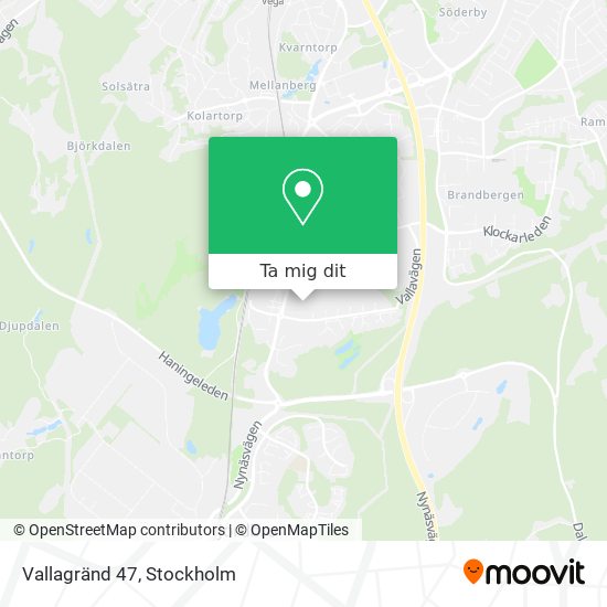 Vallagränd 47 karta