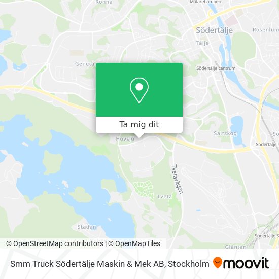 Smm Truck Södertälje Maskin & Mek AB karta