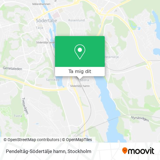 Pendeltåg-Södertälje hamn karta