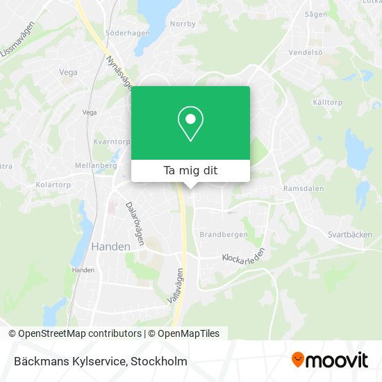 Bäckmans Kylservice karta