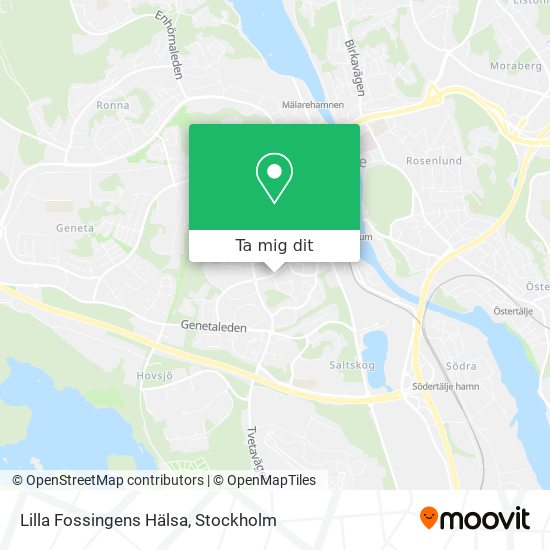 Lilla Fossingens Hälsa karta