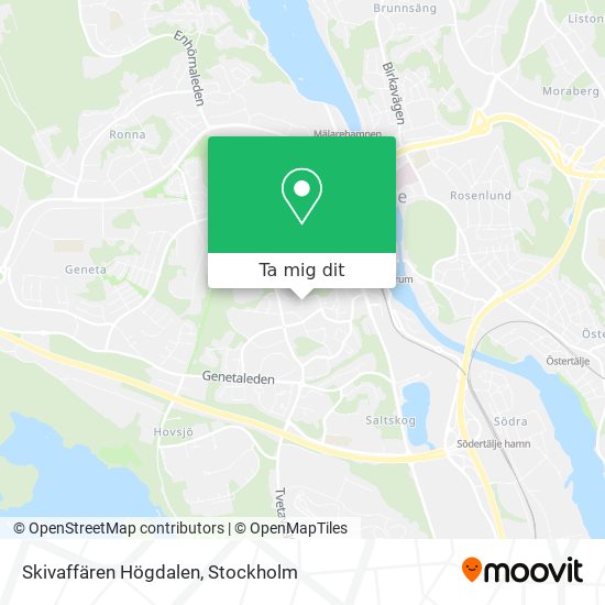 Skivaffären Högdalen karta