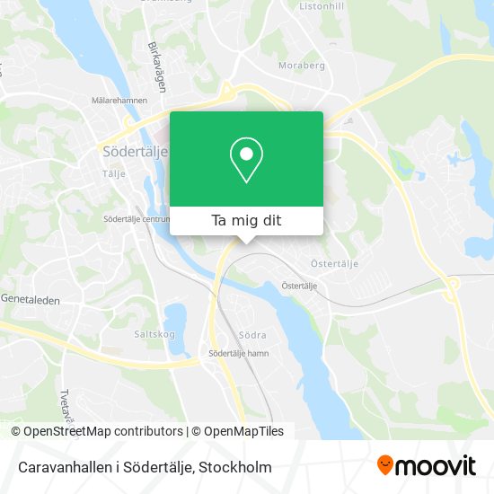 Caravanhallen i Södertälje karta