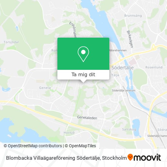 Blombacka Villaägareförening Södertälje karta