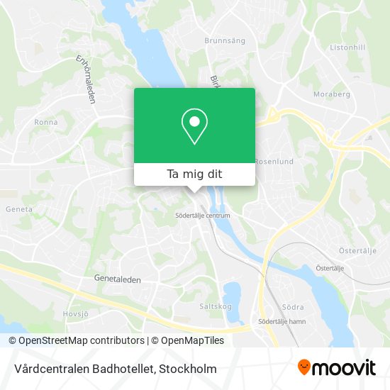 Vårdcentralen Badhotellet karta