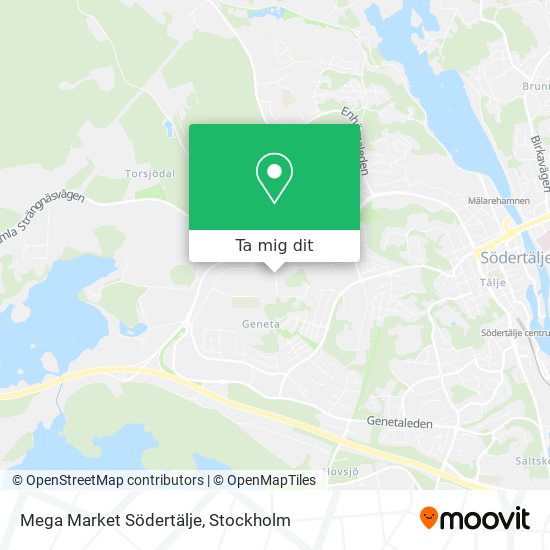 Mega Market Södertälje karta