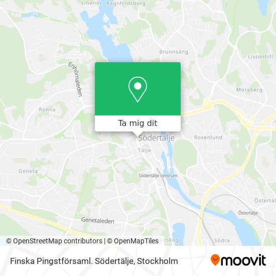 Finska Pingstförsaml. Södertälje karta