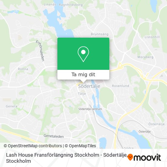 Lash House Fransförlängning Stockholm - Södertälje karta