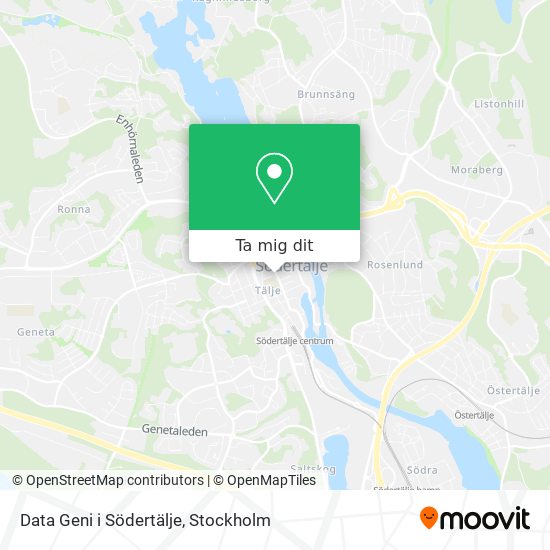 Data Geni i Södertälje karta