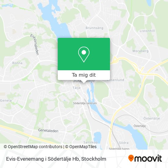 Evis-Evenemang i Södertälje Hb karta