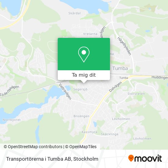 Transportörerna i Tumba AB karta