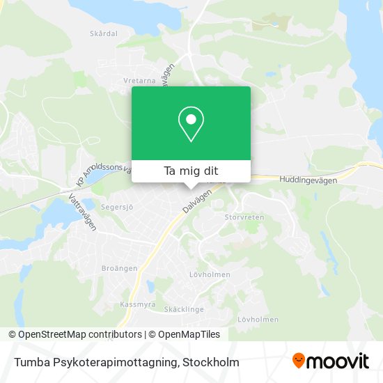 Tumba Psykoterapimottagning karta