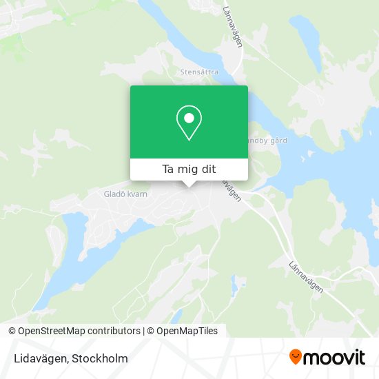 Lidavägen karta