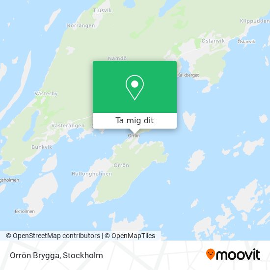 Orrön Brygga karta