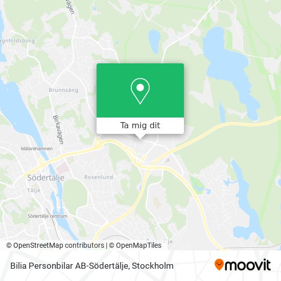 Bilia Personbilar AB-Södertälje karta