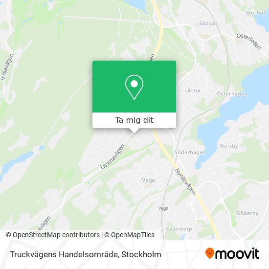 Truckvägens Handelsområde karta