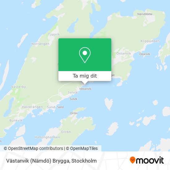 Västanvik (Nämdö) Brygga karta