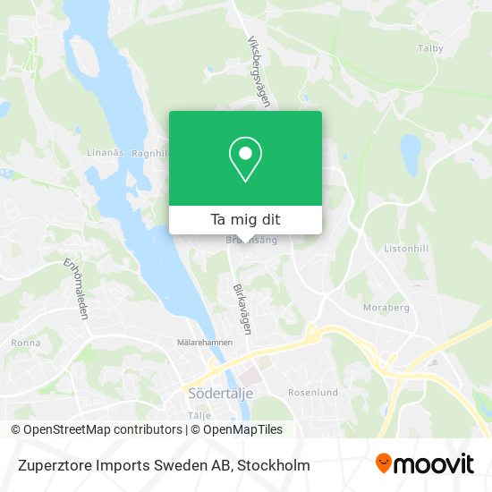 Zuperztore Imports Sweden AB karta