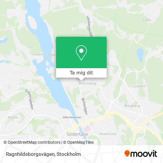 Ragnhildsborgsvägen karta