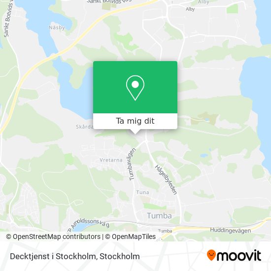 Decktjenst i Stockholm karta