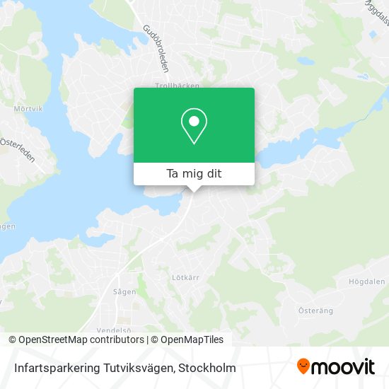Infartsparkering Tutviksvägen karta