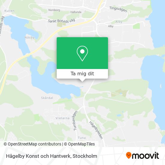 Hågelby Konst och Hantverk karta