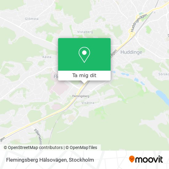 Flemingsberg Hälsovägen karta