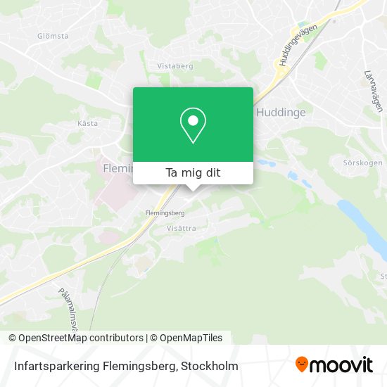 Infartsparkering Flemingsberg karta